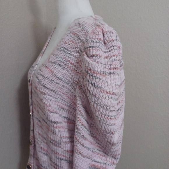 NWT Marc New York Button Up Puff Sleeve Sweater Size Medium - Picture 8 of 13